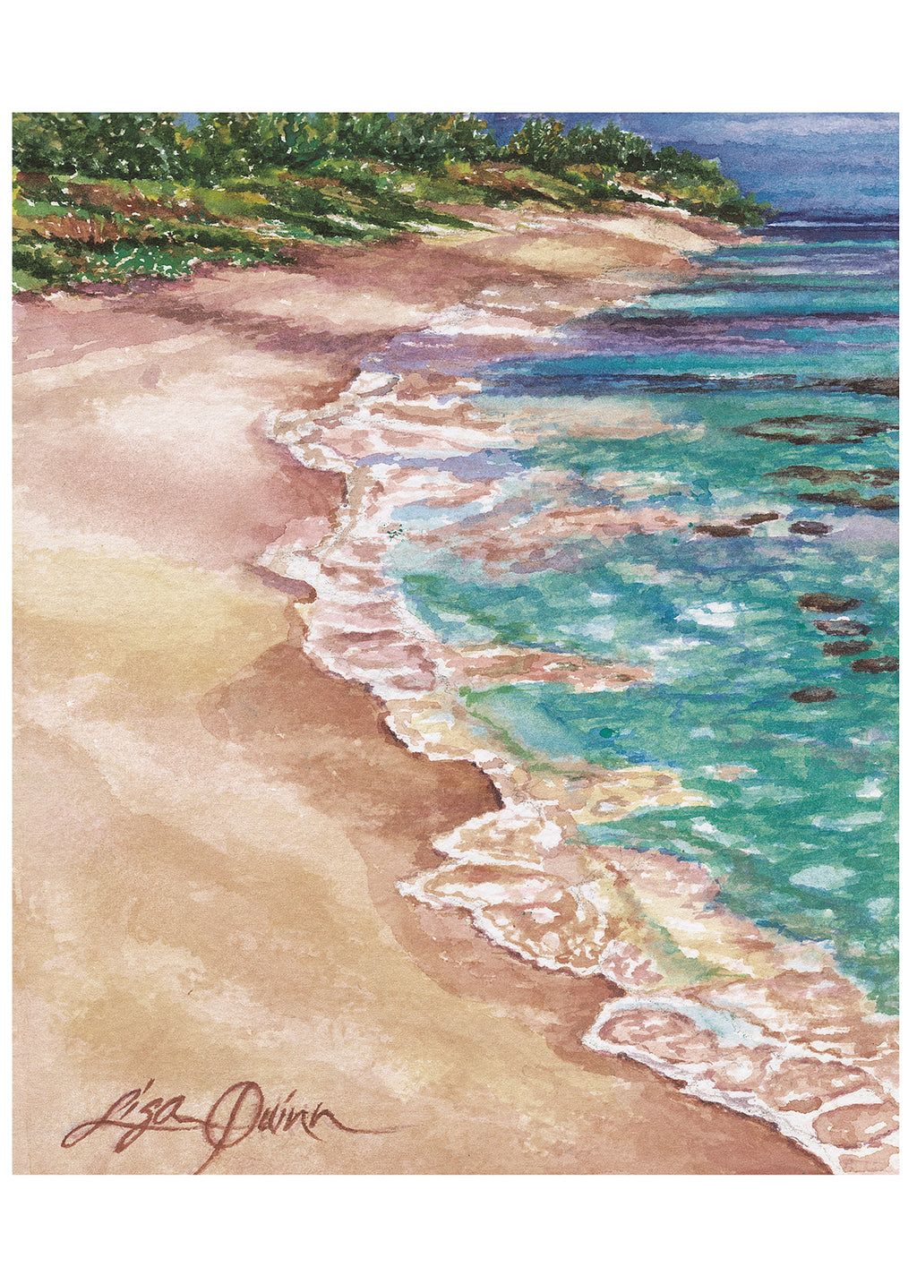 WARWICK LONG BAY GICLEE PRINT LISAQUINNSTUDIO